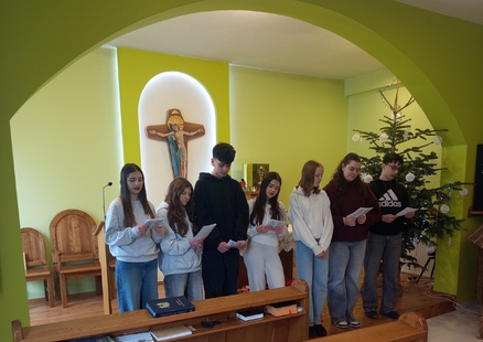 Wolontariusze w hospicjum